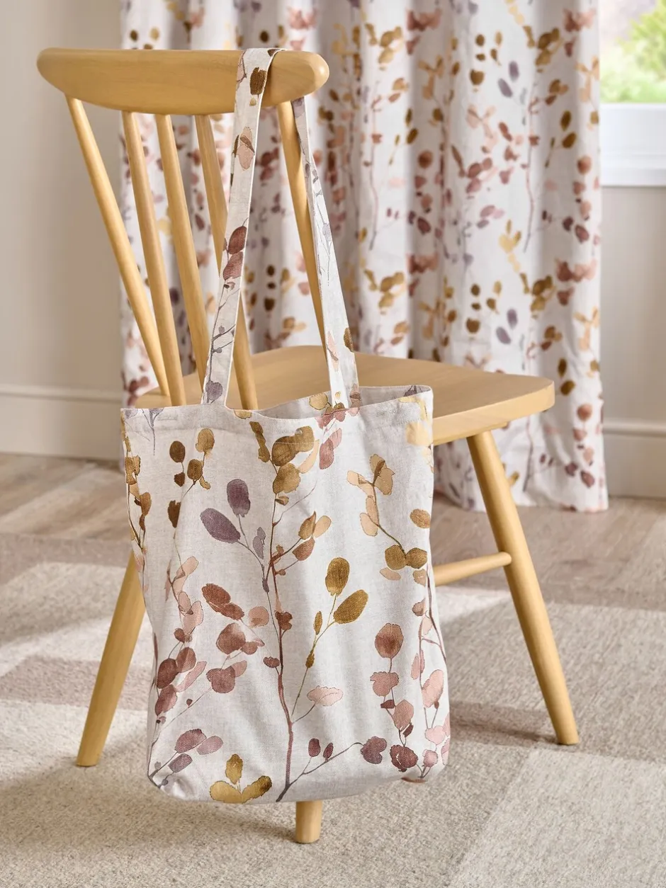Gordijnen|Gordijnen*Next Honesty Bladeren Bloemenprint Verduisterende/Thermische Plooiband Gordijnen Naturel/oranje