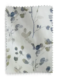 Gordijnen|Gordijnen|Next Honesty Leaf Floral Print Blackout/Thermal Eyelet Curtains Naturel/blauw