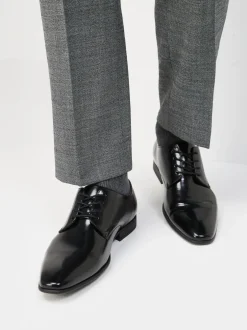 Schoenen|Formele Schoenen|Next Hoogglans zwart - Derbyschoenen met veter