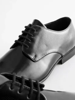 Schoenen|Formele Schoenen|Next Hoogglans zwart - Derbyschoenen met veter