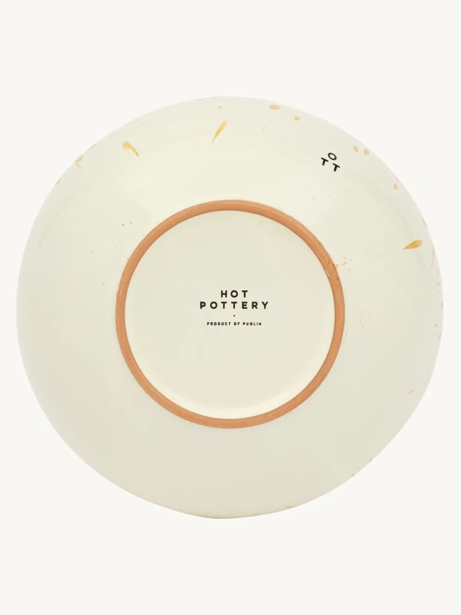 Eetservies En Pastaschalen*Hot Pottery 12 Piece Splatter Signature Dinner Set Donkeroranje