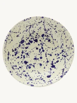 Eetservies En Pastaschalen|Hot Pottery Set of 4 Splatter Pasta Bowls Bosbessen