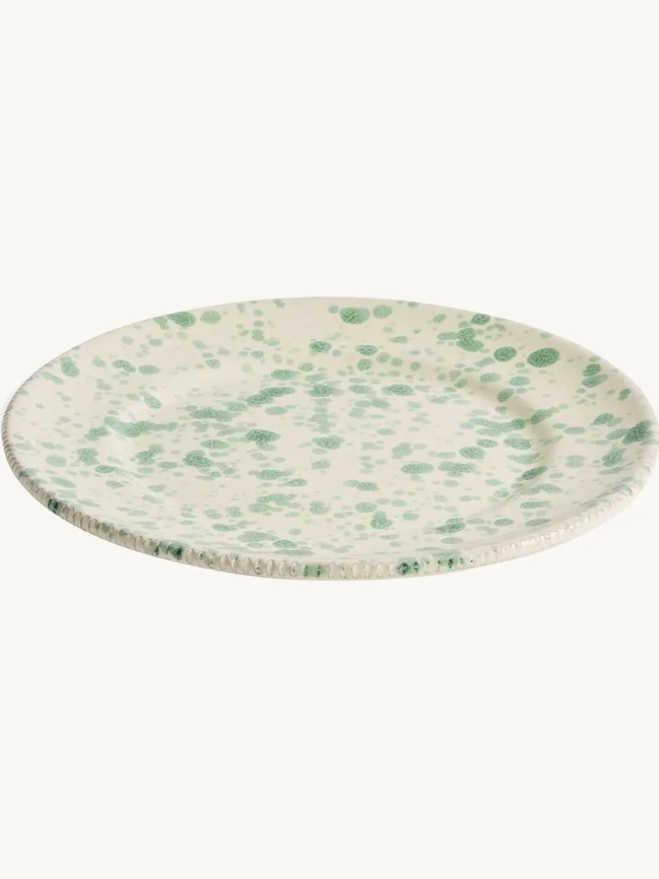 Eetservies En Pastaschalen|Hot Pottery Set of 4 Splatter Side Plates Pistachio