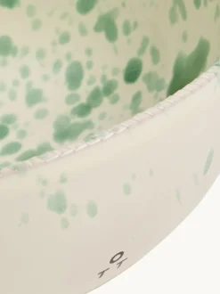Eetservies En Pastaschalen*Hot Pottery Set of 4 Splatter Pasta Bowls Pistachio
