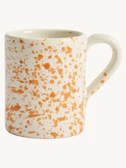 Mokken En Koppen*Hot Pottery Set of 4 Splatter Mugs Donkeroranje