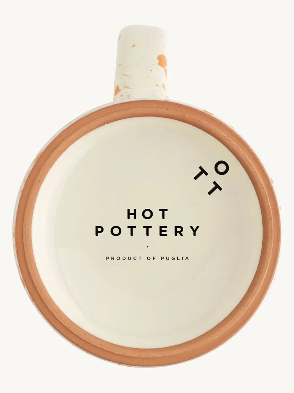 Mokken En Koppen*Hot Pottery Set of 4 Splatter Mugs Donkeroranje