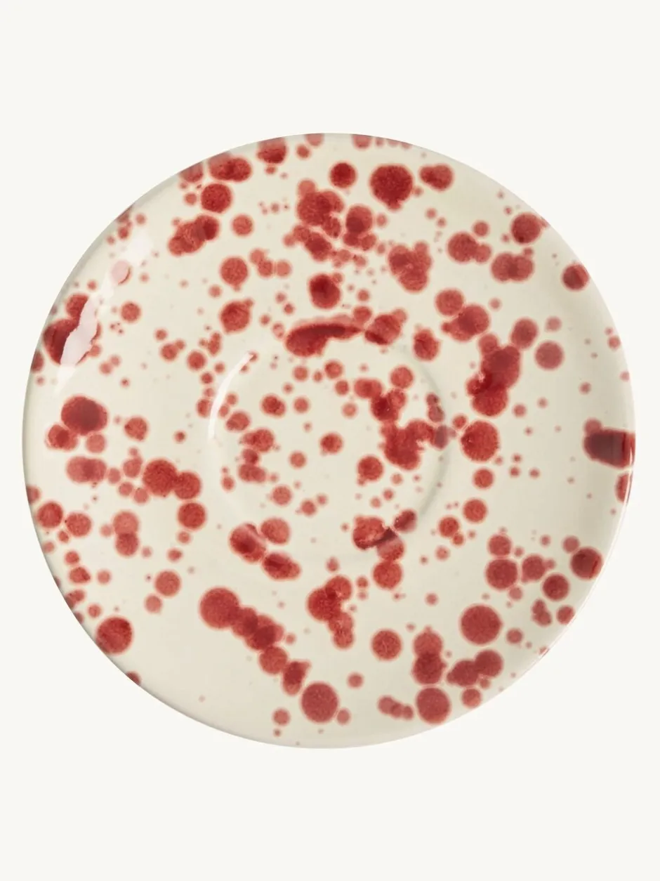 Mokken En Koppen|Hot Pottery Set of 4 Splatter Espresso Set Cranberry