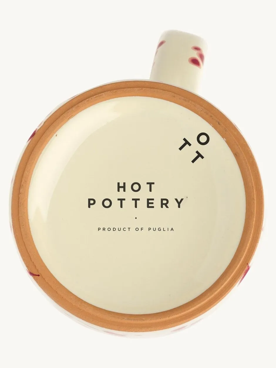 Mokken En Koppen*Hot Pottery Set of 4 Splatter Mugs Cranberry