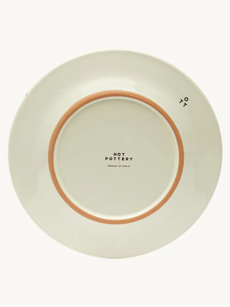 Eetservies En Pastaschalen|Hot Pottery Set of 4 Splatter Side Plates Cranberry