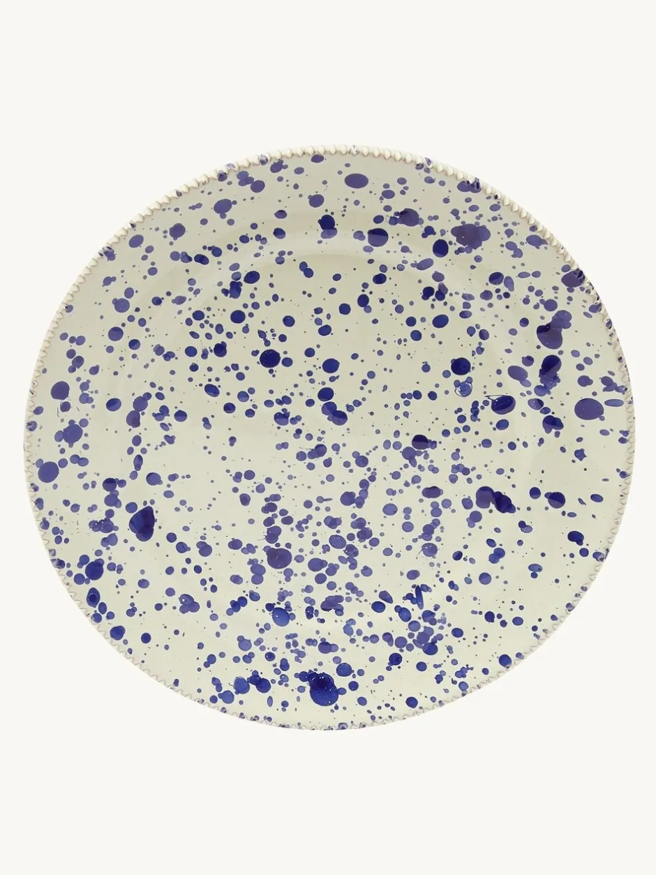 Eetservies En Pastaschalen*Hot Pottery Set of 4 Splatter Side Plates Bosbessen