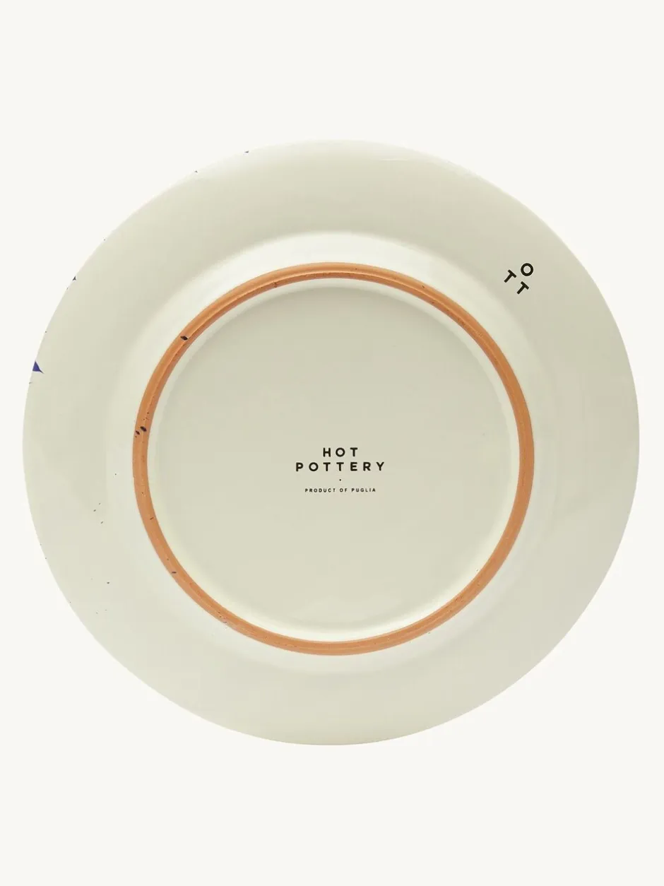 Eetservies En Pastaschalen*Hot Pottery Set of 4 Splatter Side Plates Bosbessen