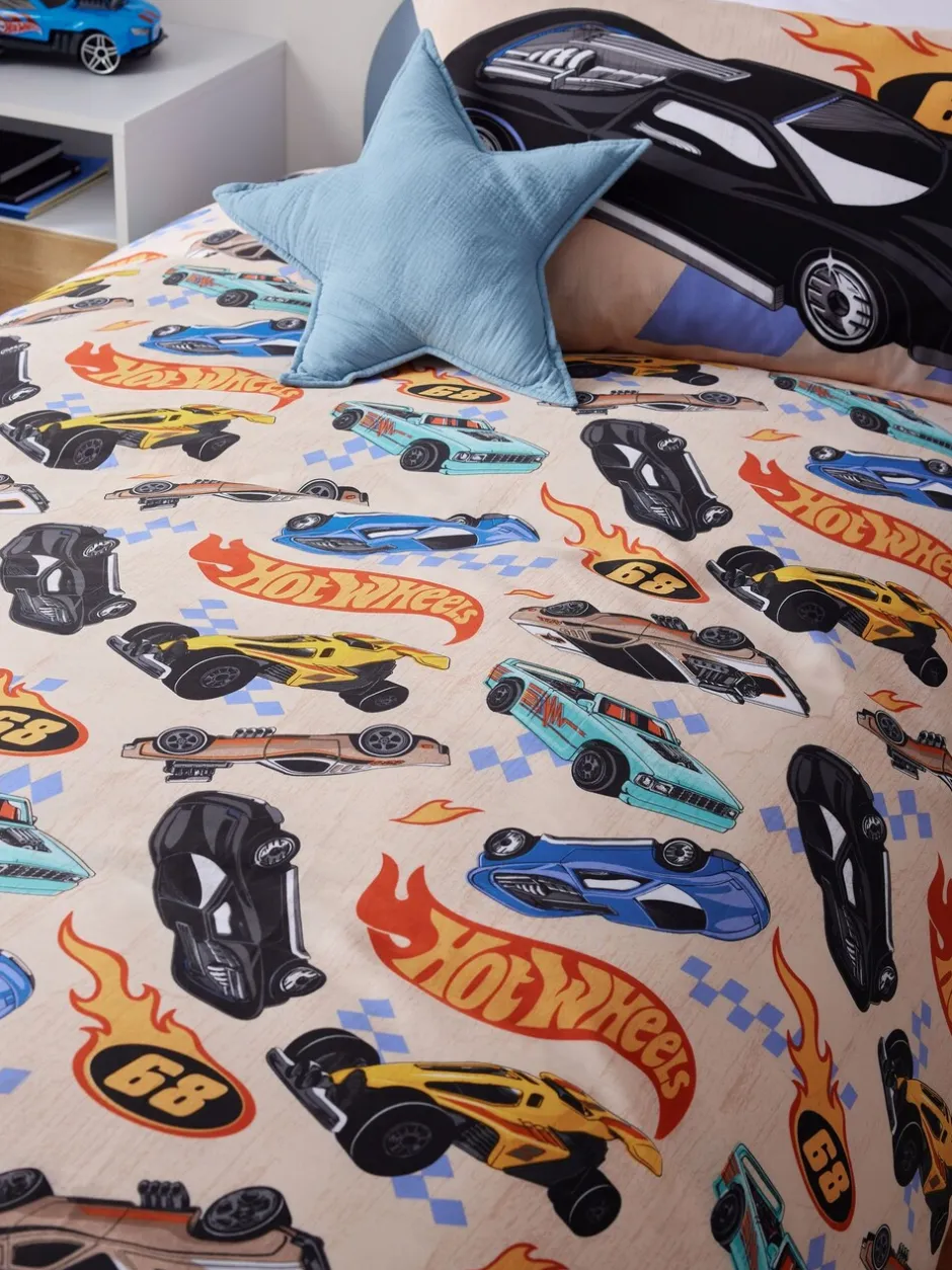 Beddengoedsets En Dekbedovertrekken|Next Hot Wheels omkeerbare polykatoenen dekbedovertrek- en kussensloopset voor eenpersoonsbed