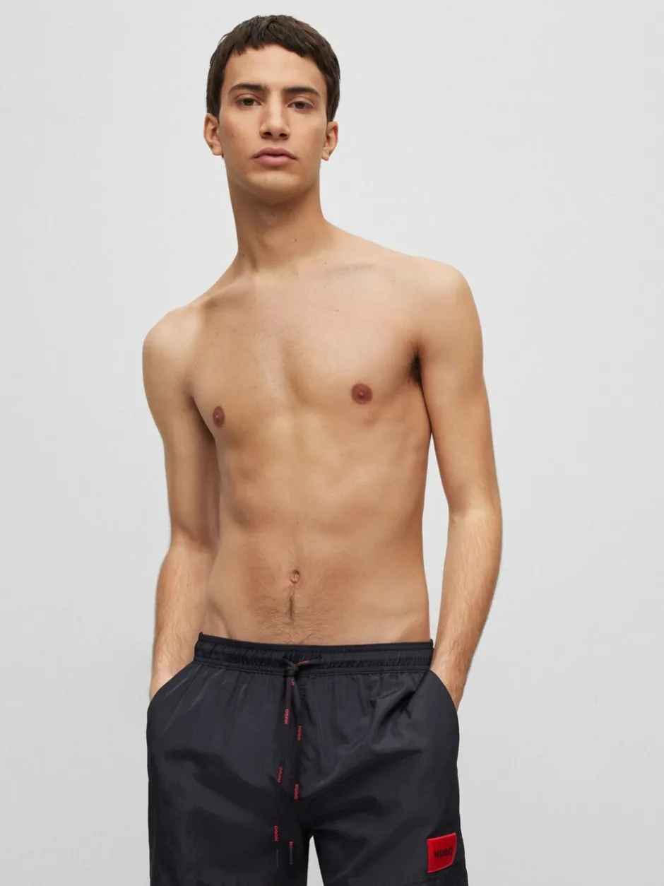 Badkleding*HUGO zwembroek met logo en voering