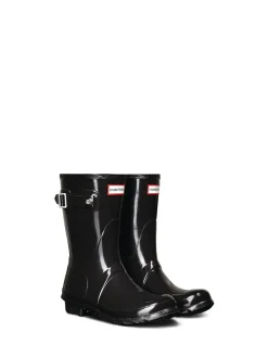 Laarzen*Hunter Womens Original Short Gloss Black Wellies