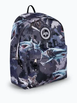 Tassen*Hype . Kids Grey Mech Sharks Iconic Backpack
