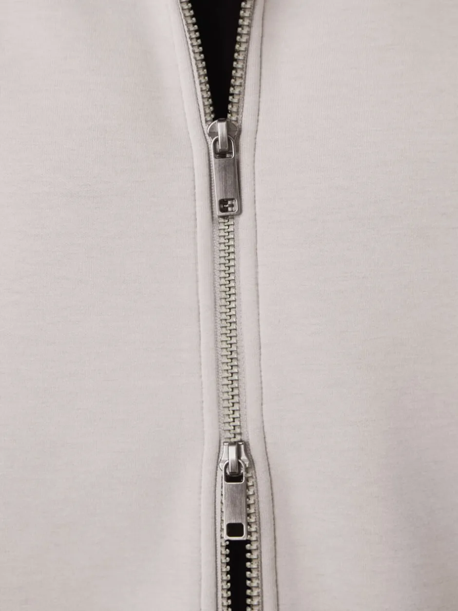 Formele Overhemden*Next - N. Premium Soft Touch Scuba Zip Through Shacket Ice grey