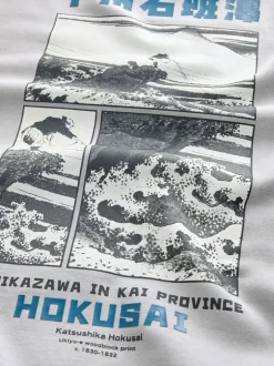 Sweaters En Hoody´S|Sweaters En Hoody´S*Next Ice grey - Sweatshirt met ronde hals - Hokusai Graphic License