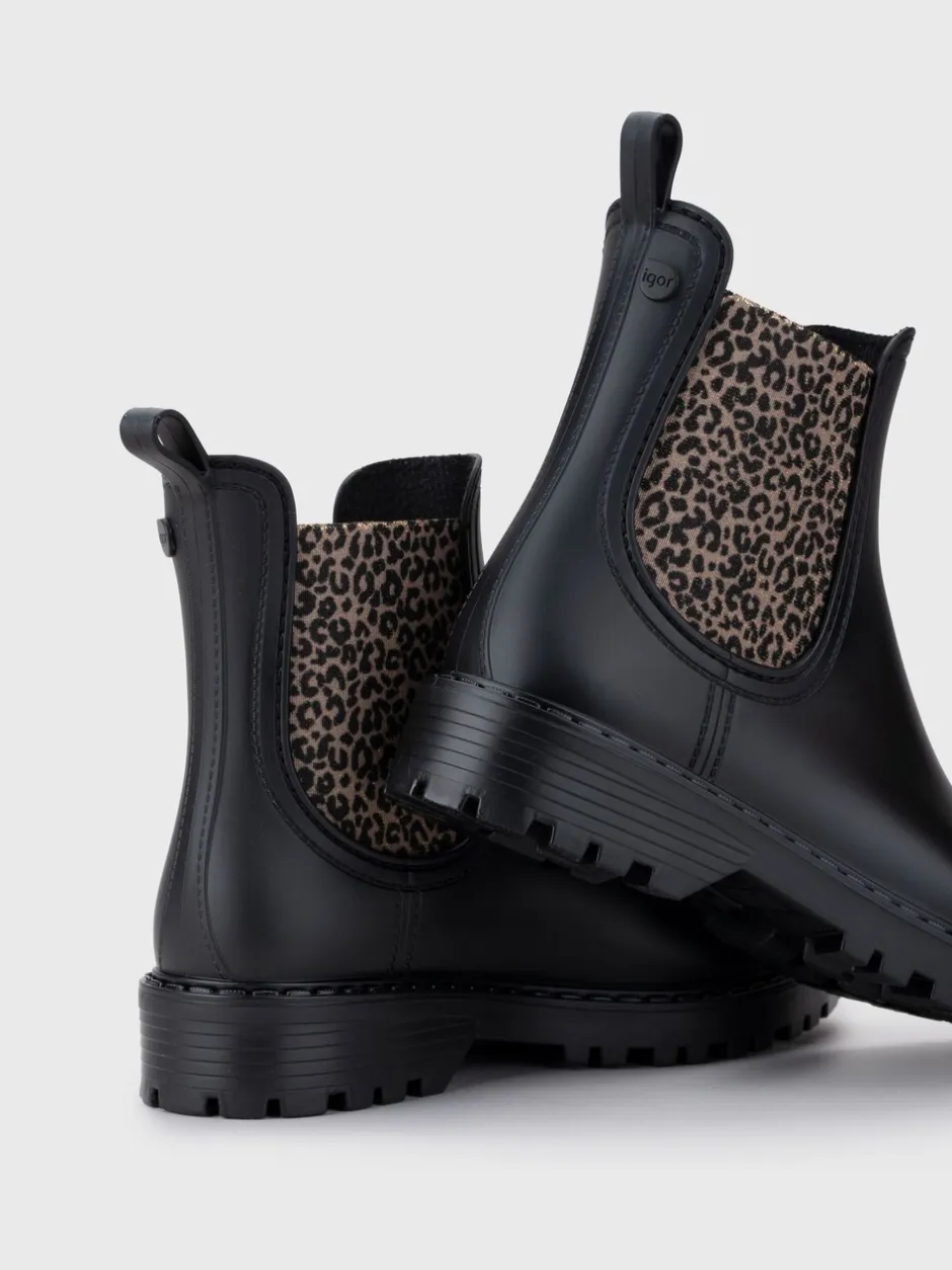Laarzen*Igor Trak Leo Ankle Black Wellies