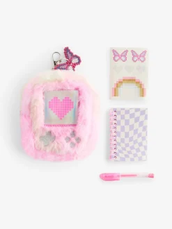 Thuiskantoor|Next Imitatiebont mini-stationery set sleutelhanger tasbedeltje