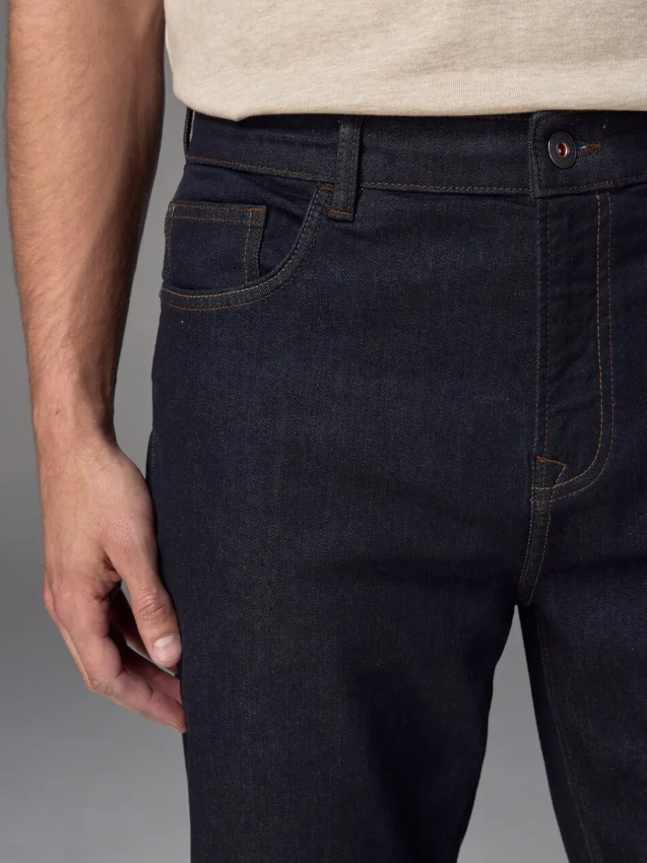 Jeans*Next Indigo blauwe wassing - Klassieke stretchjeans met standaard taps toelopende pasvorm