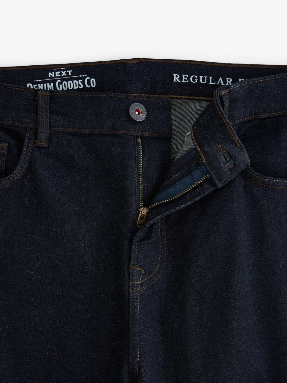 Jeans*Next Indigo blauwe wassing - Klassieke stretchjeans met standaard taps toelopende pasvorm