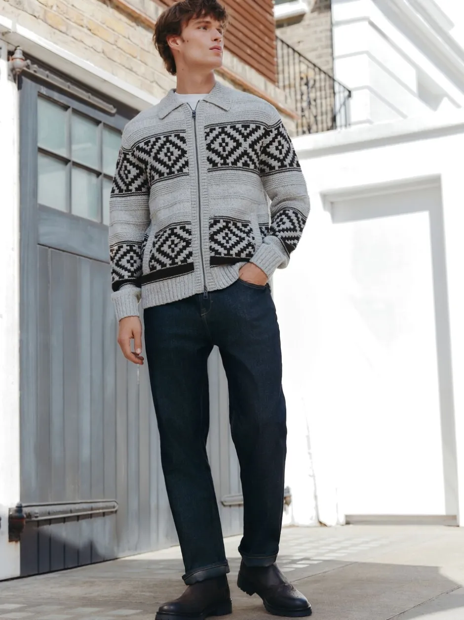 Jeans*Next - Signature Brushed Cosy Check Denim Jeans Indigo blauwe wassing
