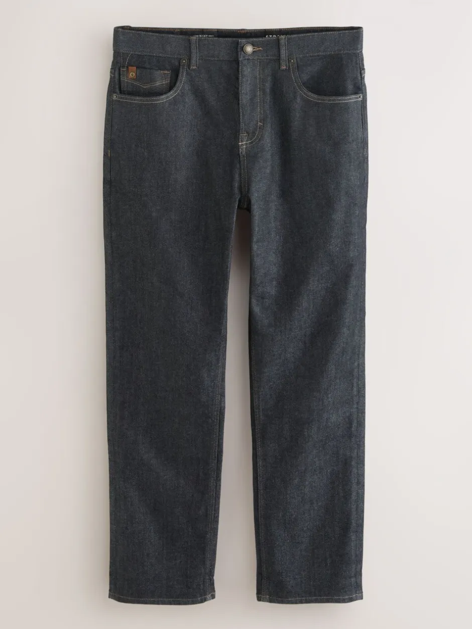 Jeans*Next - Signature Brushed Cosy Check Denim Jeans Indigo blauwe wassing