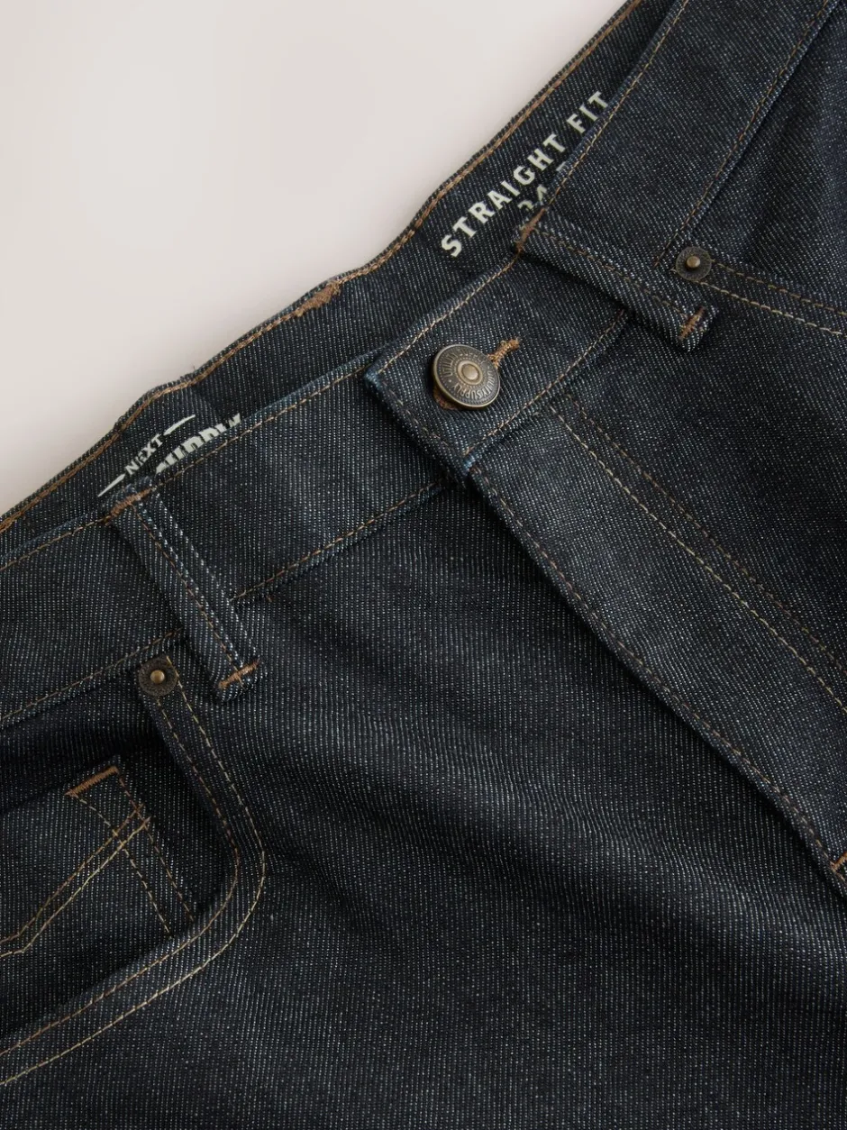 Jeans*Next - Signature Brushed Cosy Check Denim Jeans Indigo blauwe wassing