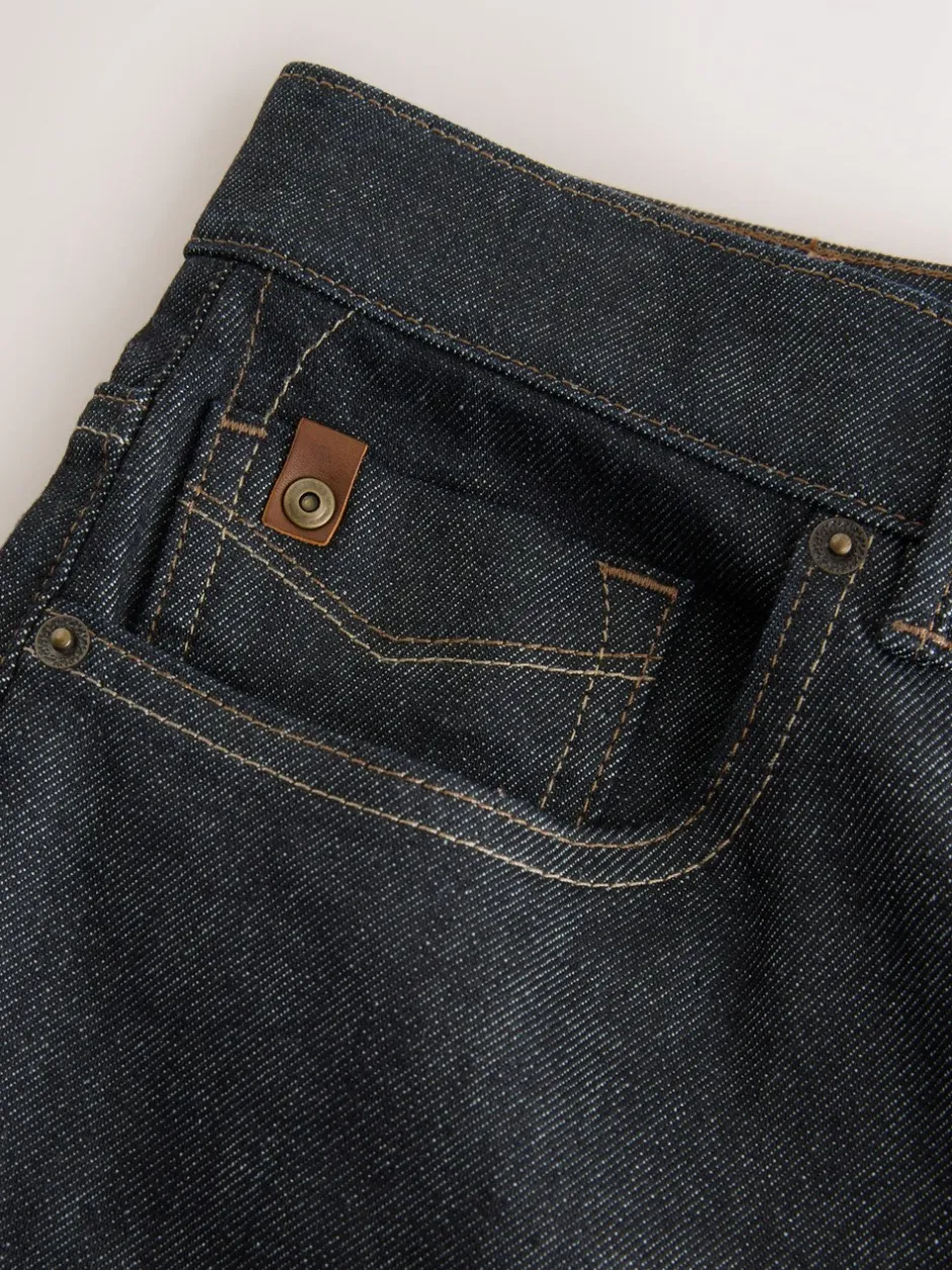 Jeans*Next - Signature Brushed Cosy Check Denim Jeans Indigo blauwe wassing