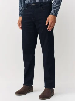 Jeans|Next - Straight fit - Comfortabele stretchjeans Indigo blauwe wassing