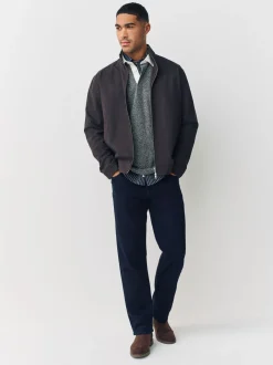 Jeans|Next - Straight fit - Comfortabele stretchjeans Indigo blauwe wassing