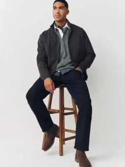 Jeans|Next - Straight fit - Comfortabele stretchjeans Indigo blauwe wassing