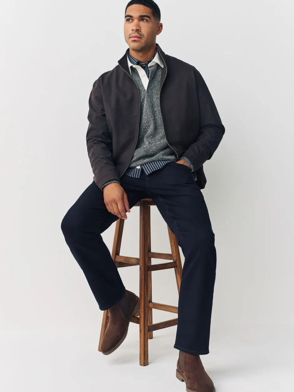 Jeans|Next - Straight fit - Comfortabele stretchjeans Indigo blauwe wassing