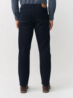 Jeans|Next - Straight fit - Comfortabele stretchjeans Indigo blauwe wassing