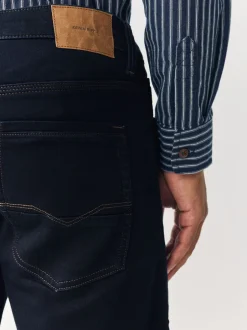 Jeans|Next - Straight fit - Comfortabele stretchjeans Indigo blauwe wassing