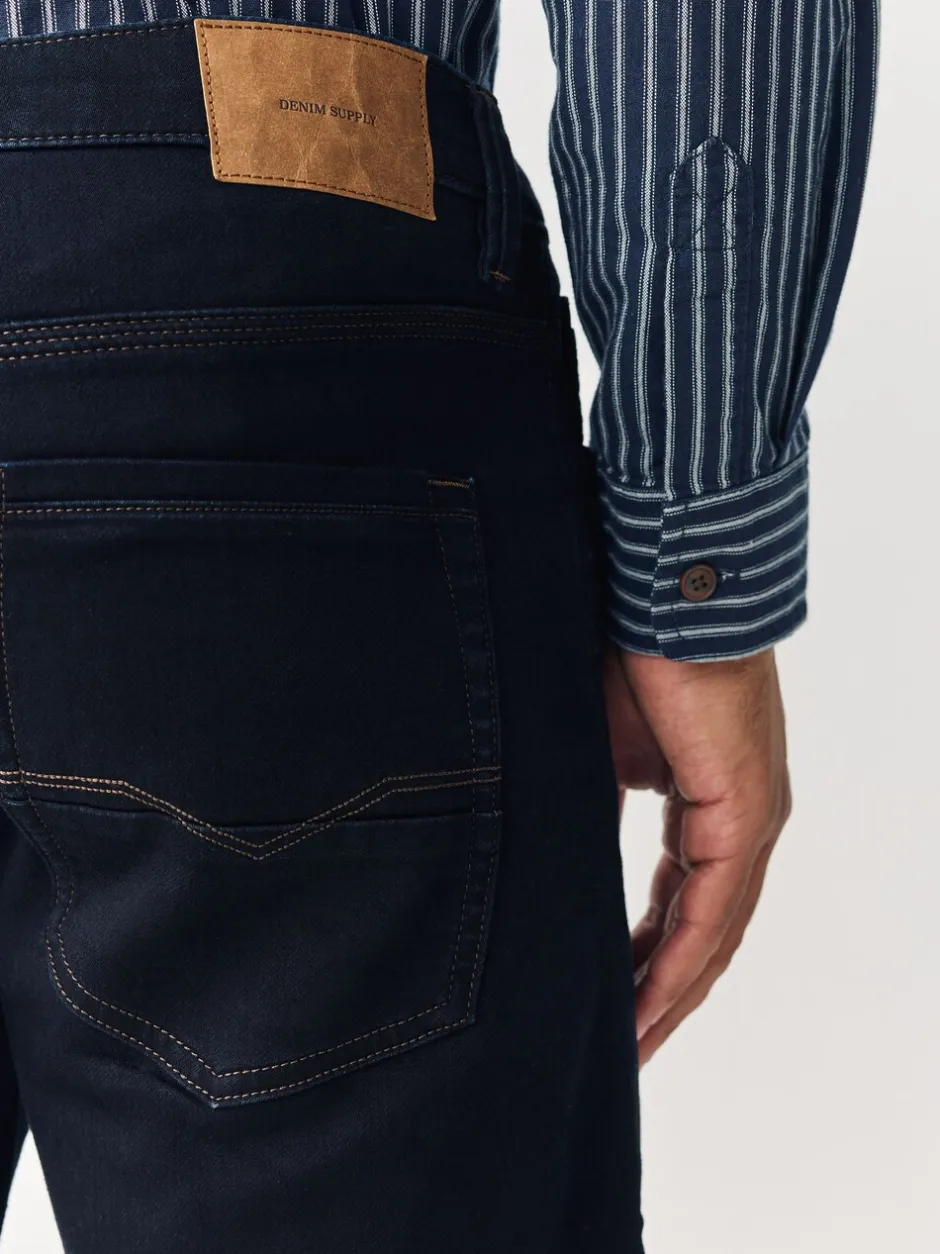 Jeans|Next - Straight fit - Comfortabele stretchjeans Indigo blauwe wassing