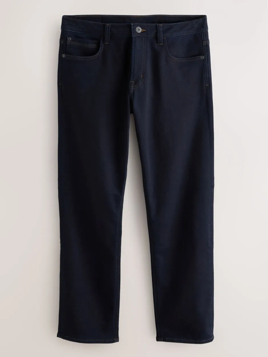 Jeans|Next - Straight fit - Comfortabele stretchjeans Indigo blauwe wassing