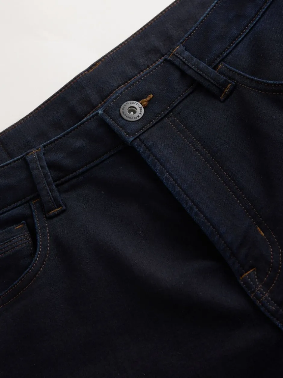 Jeans|Next - Straight fit - Comfortabele stretchjeans Indigo blauwe wassing