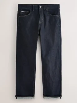 Jeans|Next - Straight fit - Signature Selvedge Denim Jeans Indigo blauwe wassing