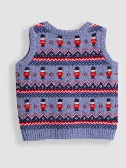 Gelegenheidskleding|Truien En Breisels|Jojo Maman Bébé Indigo London Guard - tanktop met fairislemotief