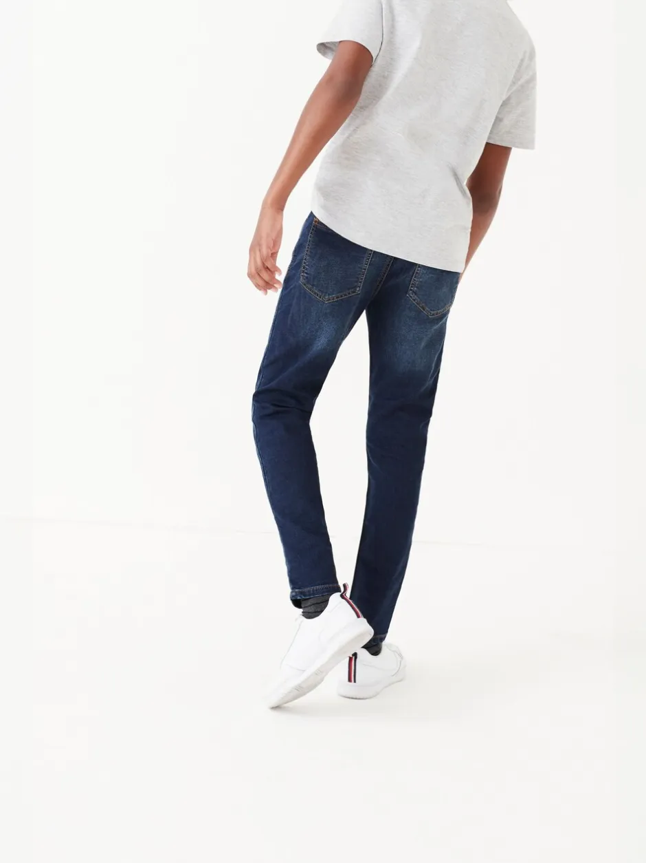 Jeans*Next - Jeans met stretch en elastische taille (3-16 jr) Indigoblauw