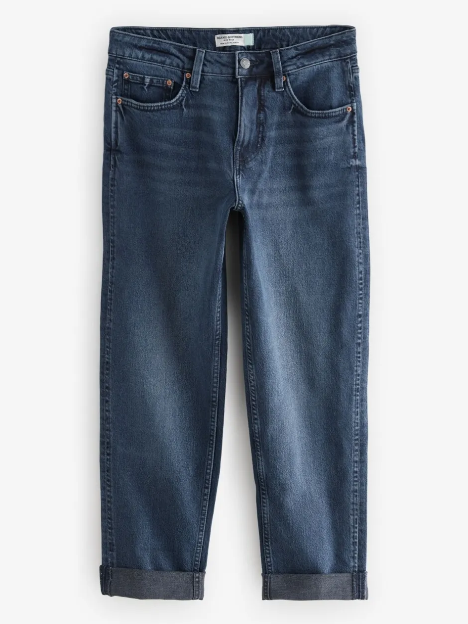 Jeans|Next - Boyfriend-jeans Inktblauw