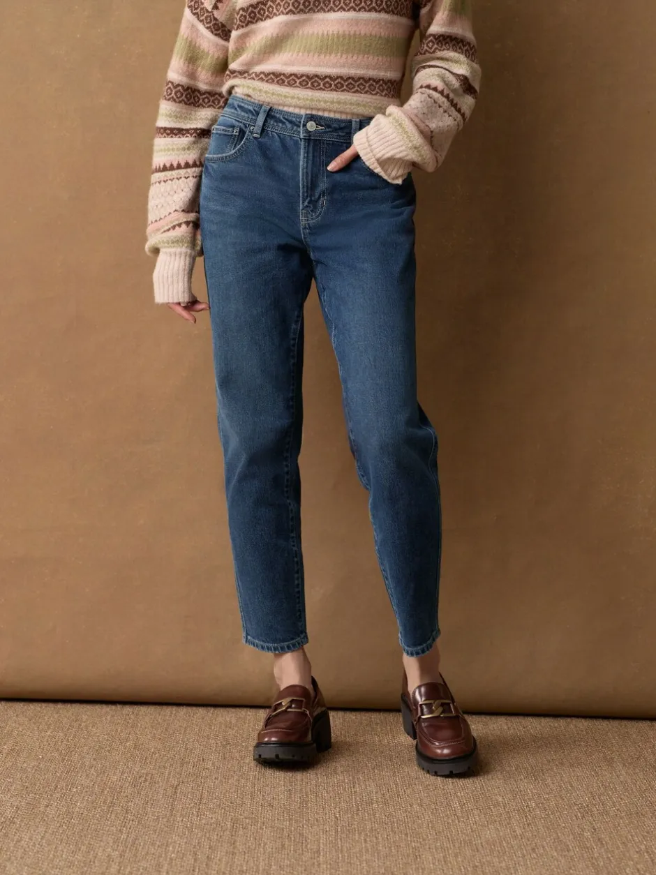 Jeans|Next - Mom comfort stretch jeans Inktblauw