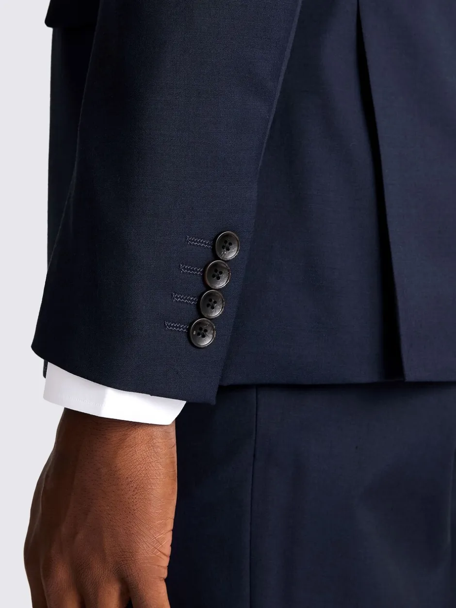 Pakken*MOSS - Slim Double Breasted Stretch Suit Jacket Inktblauw