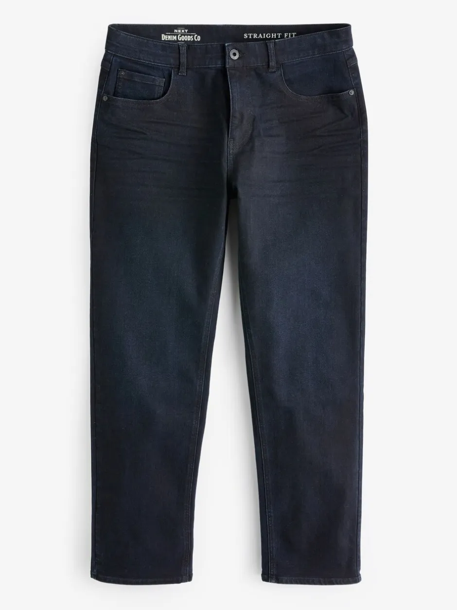 Jeans|Next - Straight-fit Essential stretchy jeans met rechte pasvorm Inktblauw