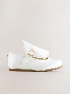 Gelegenheidskleding*Baker by Ted Baker - Mary Jane gelegenheidsschoenen met strik voor meisjes Ivoor