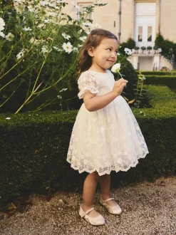 Jurken*Next - Embroidered Prom Dress (3mths-8yrs) Ivoor