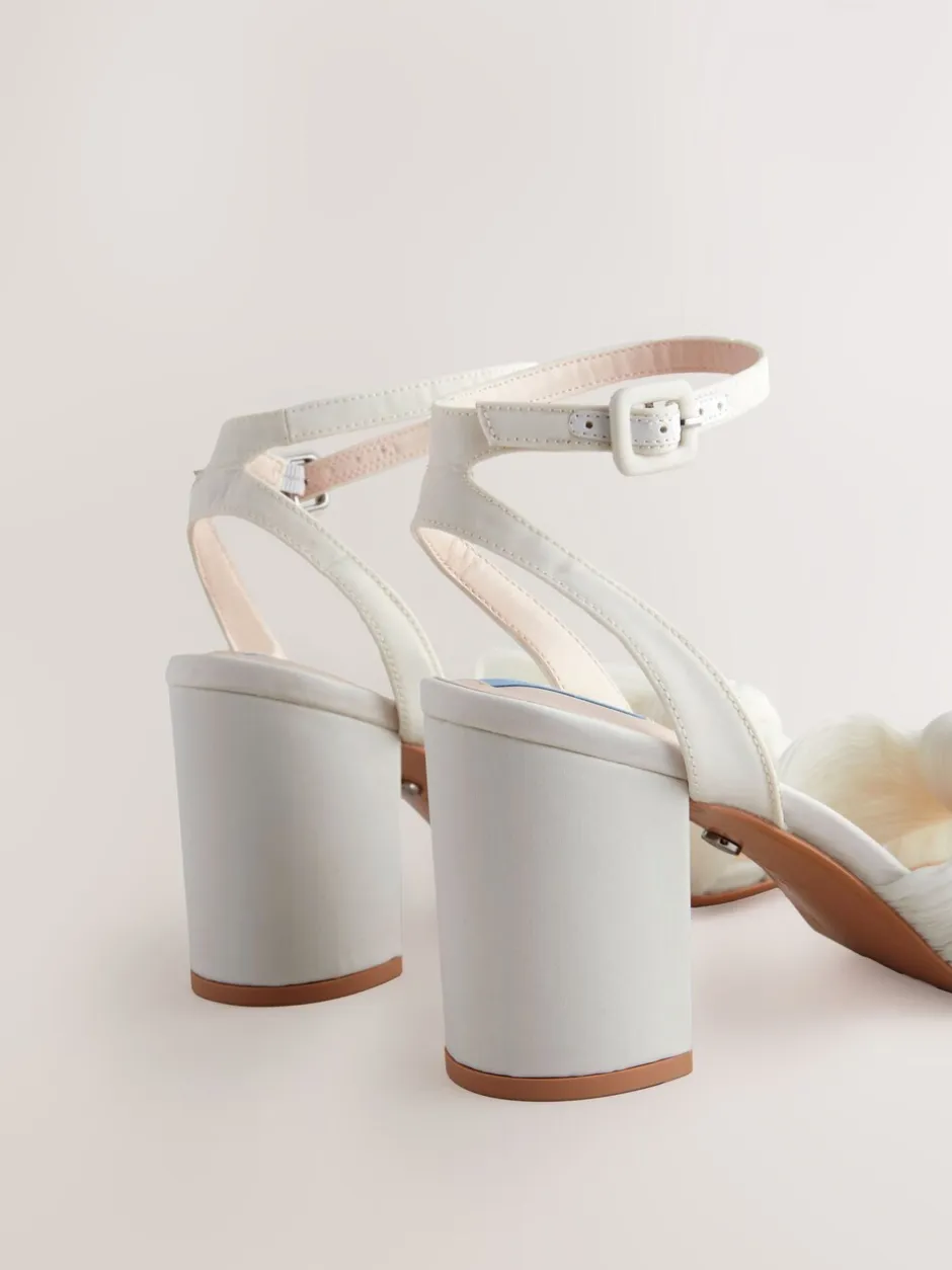 Schoenen Met Hakken|Gelegenheidskleding*Next Ivoor - Forever Comfort® Bruiloft Strik Block Bruid hakken Schoenen