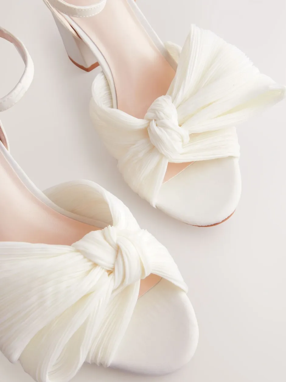 Schoenen Met Hakken|Gelegenheidskleding*Next Ivoor - Forever Comfort® Bruiloft Strik Block Bruid hakken Schoenen