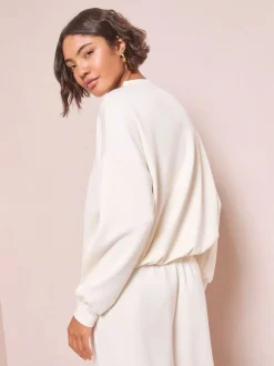 Pyjama's|Friends Like These - Premium Contrast Long Sleeve Pyjama Top Ivoor